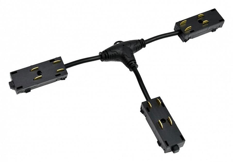 Соединитель T-образный для треков накладных Aployt Magnetic track 220 APL.0280.00.04 цвет арматуры Черный