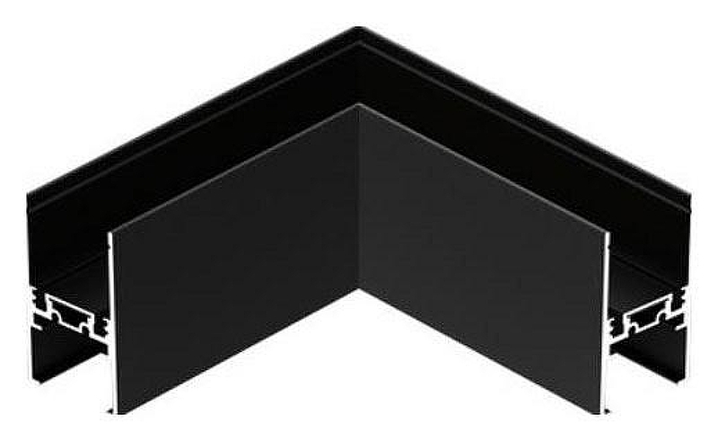 Соединитель угловой L-образный для треков накладных Aployt Magnetic track 48 APL.0182.00.02 цвет арматуры Черный
