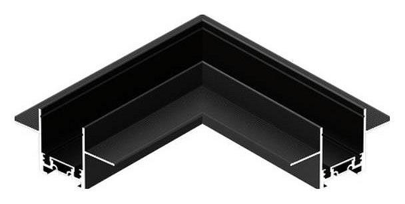 Соединитель угловой L-образный для треков встраиваемых Aployt Magnetic track 48 APL.0182.00.04 цвет арматуры Черный