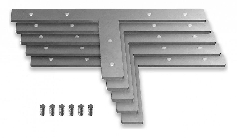 Соединитель угловой T-образный накладной Ambrella Light Profile System GP GP8055 цвет серебро