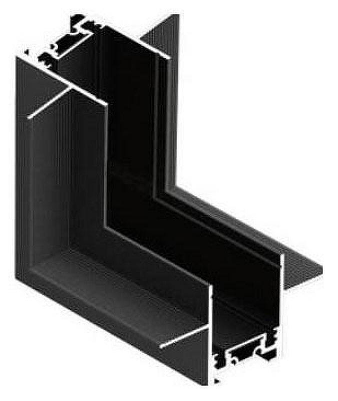 Соединитель угловой внутренний для треков встраиваемых Aployt Magnetic track 48 APL.0182.00.03 цвет арматуры Черный