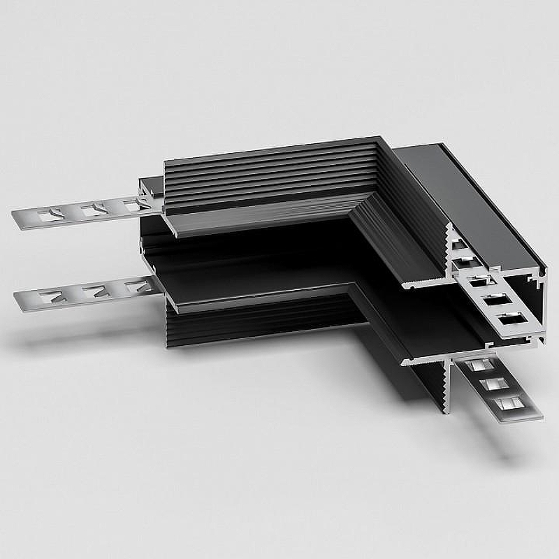 Соединитель угловой внутренний для треков встраиваемых Elektrostandard Slim Magnetic a067498 цвет арматуры Черный