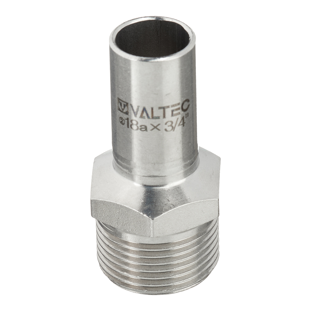Соединитель Valtec 18 мм х 3/4 НР(ш) нержавеющая сталь (VTi.906.I.001805)