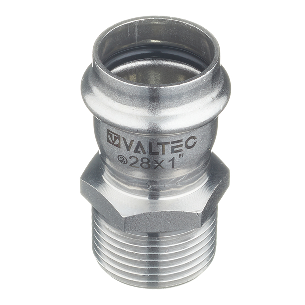 Соединитель Valtec 28 мм х 1 НР(ш) нержавеющая сталь (VTi.901.I.002806)