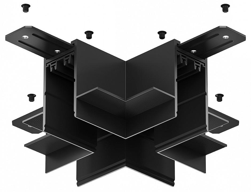 Соединитель X-образный для треков Denkirs SMART HIDE TR2114-BK цвет арматуры Черный