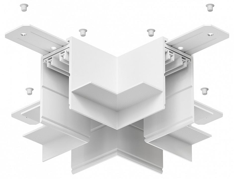 Соединитель X-образный для треков Denkirs SMART HIDE TR2114-WH цвет арматуры Белый