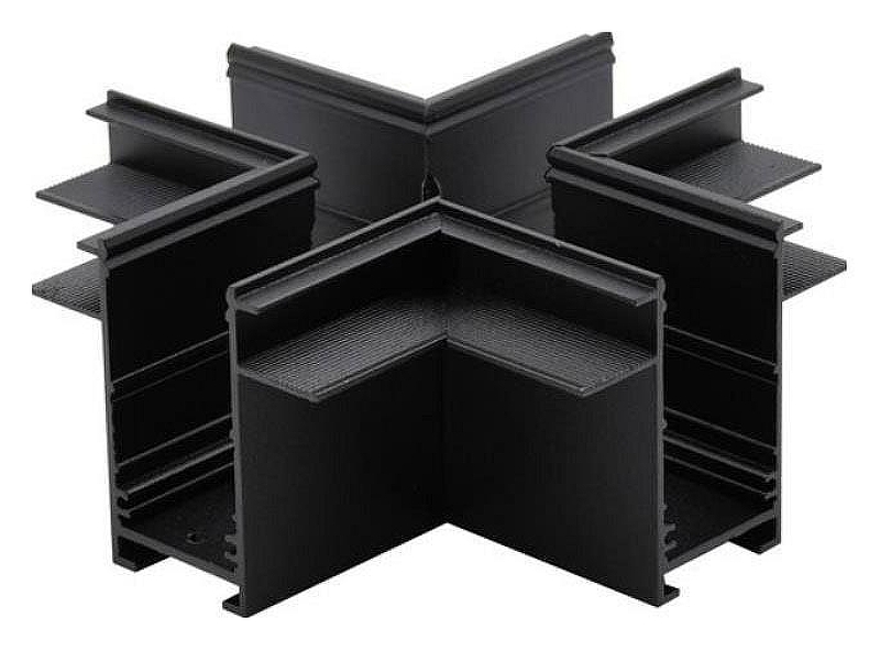 Соединитель X-образный для треков встраиваемых Aployt Magnetic track 220 APL.0285.00.04 цвет арматуры Черный