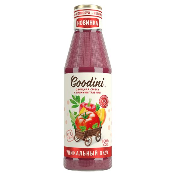 Сок Goodini Овощная смесь с пряными травами 750 мл