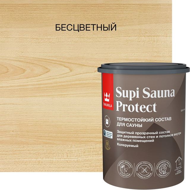 состав для сауны TIKKIVALA Supi Sauna Protect 0,9л бесцветный, арт.700014050