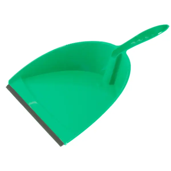 Совок Home Palisad 32.5x20.5 см с резиновой кромкой цвет зеленый