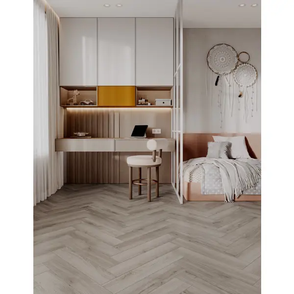 SPC плитка Lamdeck Дуб Карельский класс 43 толщина 4 мм 1.31 м² 4 фаски
