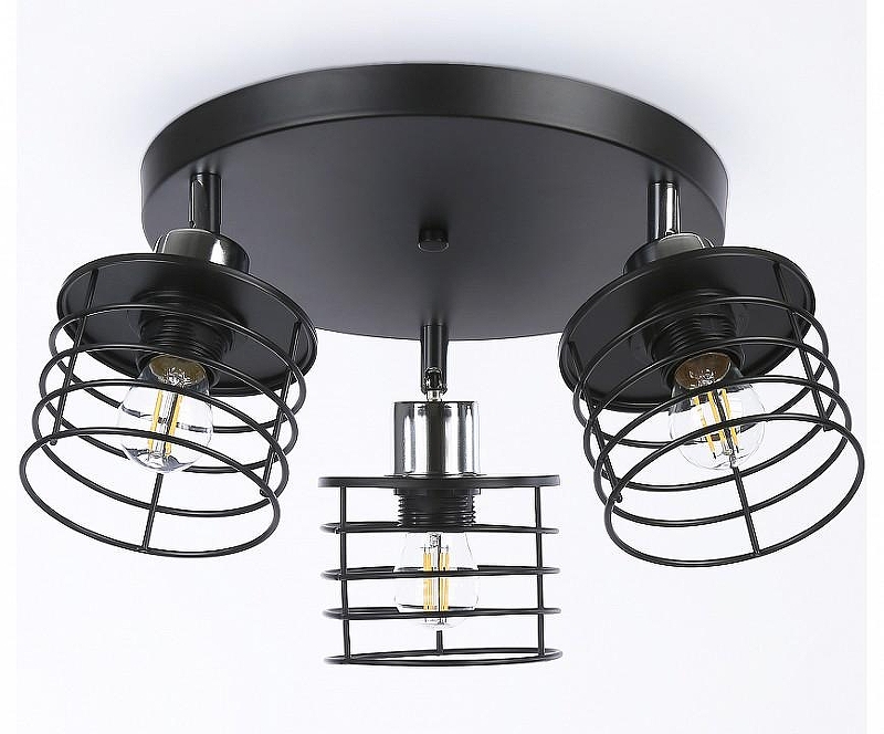 Спот Ambrella Light TR TR8092 цвет плафона/подвески Черный, цвет арматуры Хром, Черный