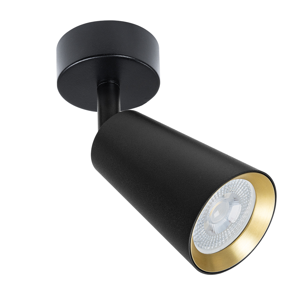 Спот Arte Lamp Cintura GU10 35 Вт 1 кв.м черный/золото IP20 (A2353PL-1BK)