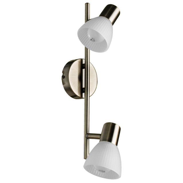 спот ARTE LAMP Пэрри 2x40Вт E14 металл гальванизированный античная бронза