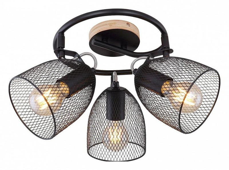 Спот Globo Josina 54034-3 цвет плафона/подвески Черный, цвет арматуры Черный