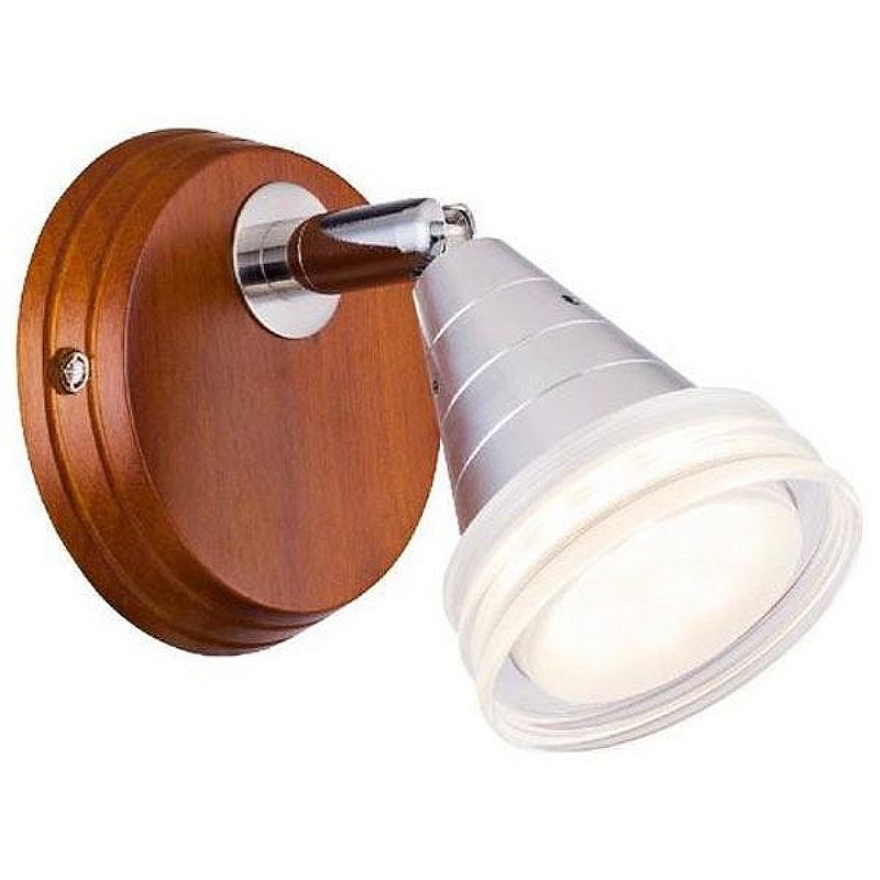 Спот Lucia Tucci Natura 5 Natura W076.1 Led venge цвет плафона/подвески Белый, цвет арматуры Коричневый, Хром