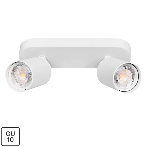 Спот поворотный Arte Lamp Aquarius 2 лампы GU10 4 м² цвет белый