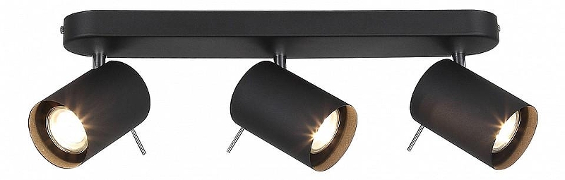 Спот ST-Luce Fanale SL597.401.03 цвет плафона/подвески Черный, цвет арматуры Хром, Черный