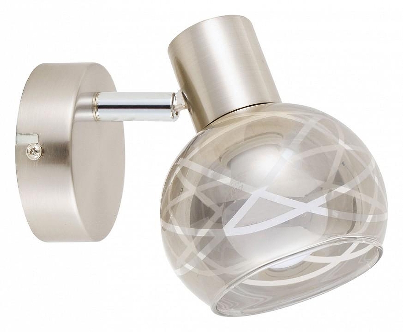 Спот TopLight Kristal TL1236Y-01SN цвет плафона/подвески Дымчатый, цвет арматуры Никель