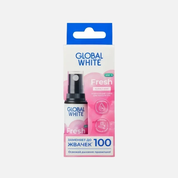 Спрей для полости рта Global White Fresh Bubble mint 15 мл