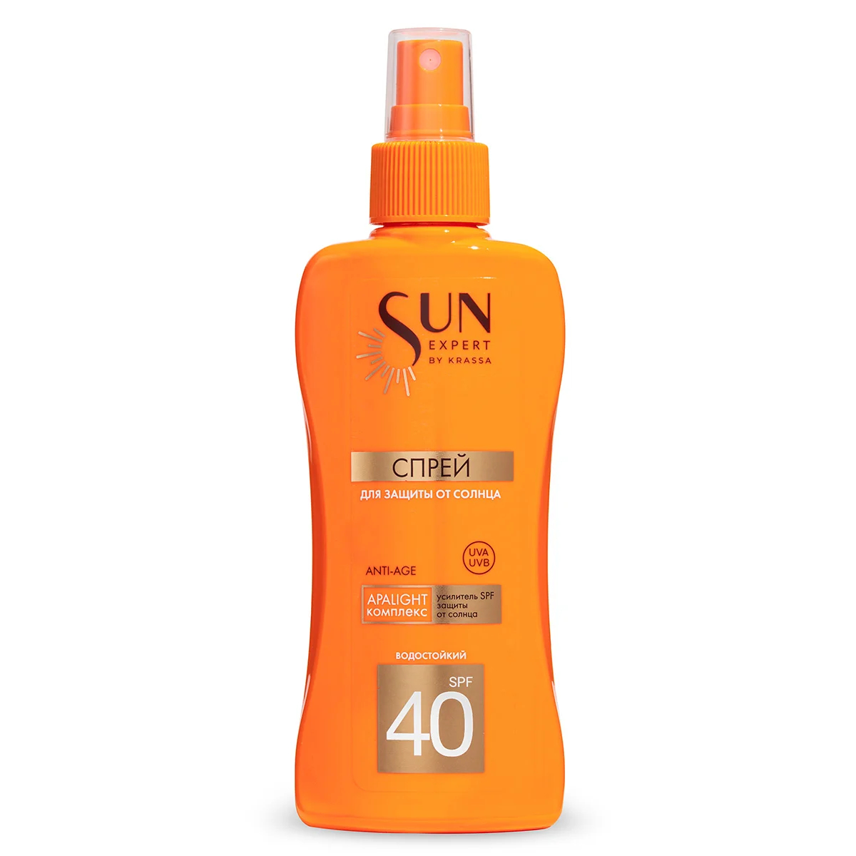 Спрей Sun для защиты от солнца SPF 40, 180 мл, Apalight комплекс (Hydroxyapatite), без Диоксида Титана, Liposentol комплекс (A,E,F)