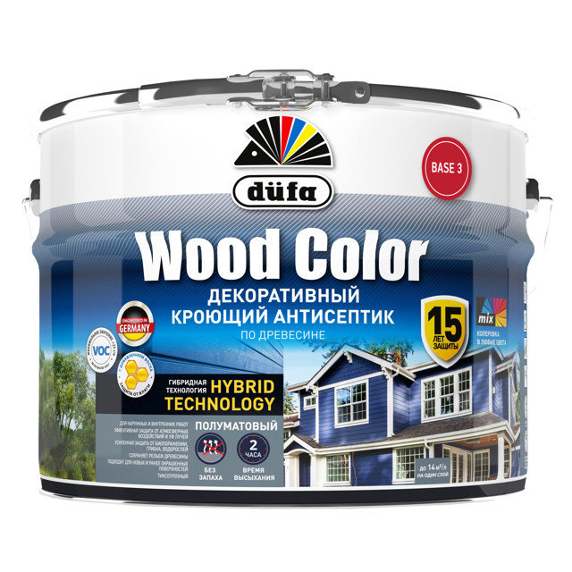 средство деревозащитное DUFA Wood Color база 3 8,1л бесцветное, арт.МП00-007353