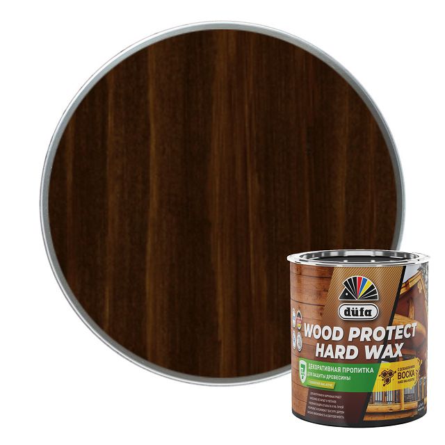 средство деревозащитное DUFA Wood Protect Hard wax каштан 0,75л, арт. МП00-010448