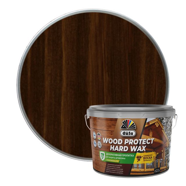 средство деревозащитное DUFA Wood Protect Hard wax каштан 2,5л, арт. МП00-010454