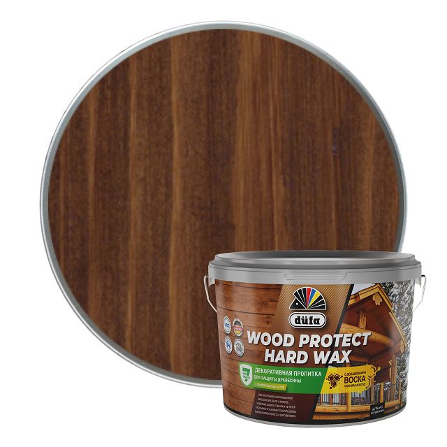 средство деревозащитное DUFA Wood Protect Hard wax ореховое дерево 2,5л, арт. МП00-010453