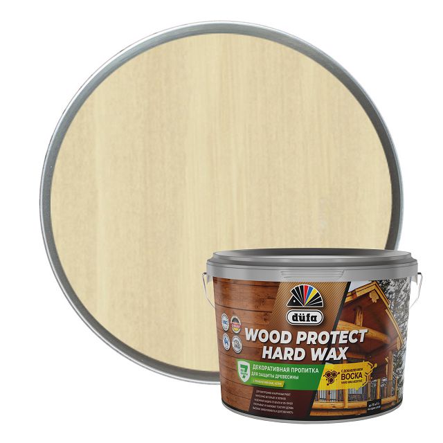 средство деревозащитное DUFA Wood Protect Hard wax прозрачное 2,5л, арт.МП00-010452