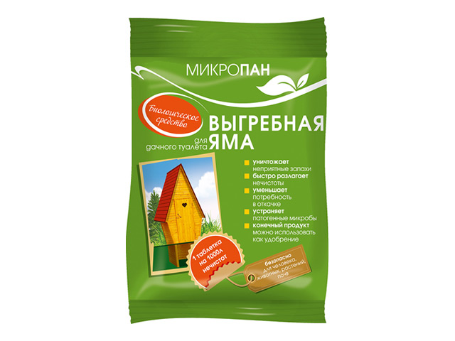 средство для дачного туалета МИКРОПАН Выгребная яма 12г 1 таблетка