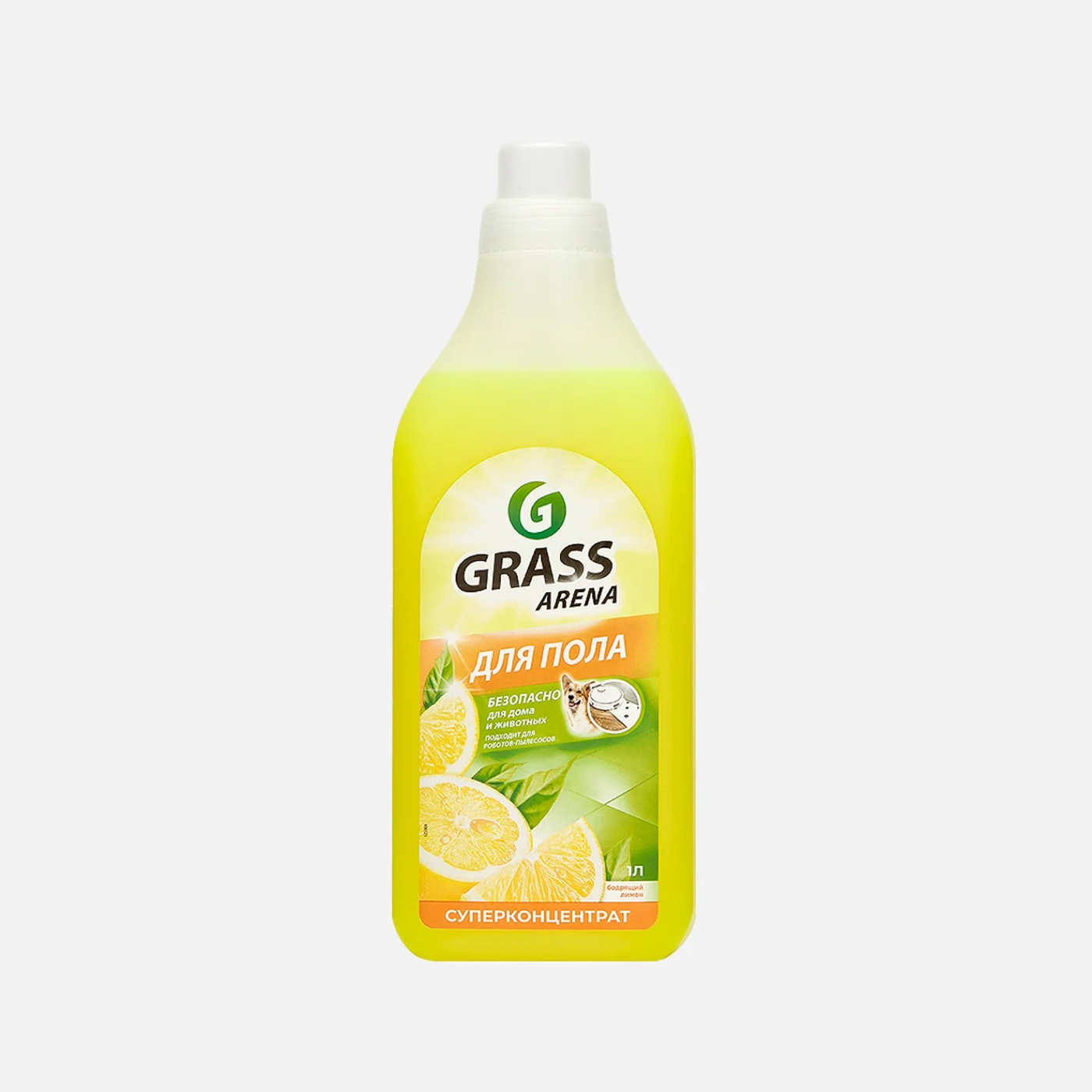 Средство для мытья пола Grass Arena Бодрящий лимон с полирующим эффектом 1 л
