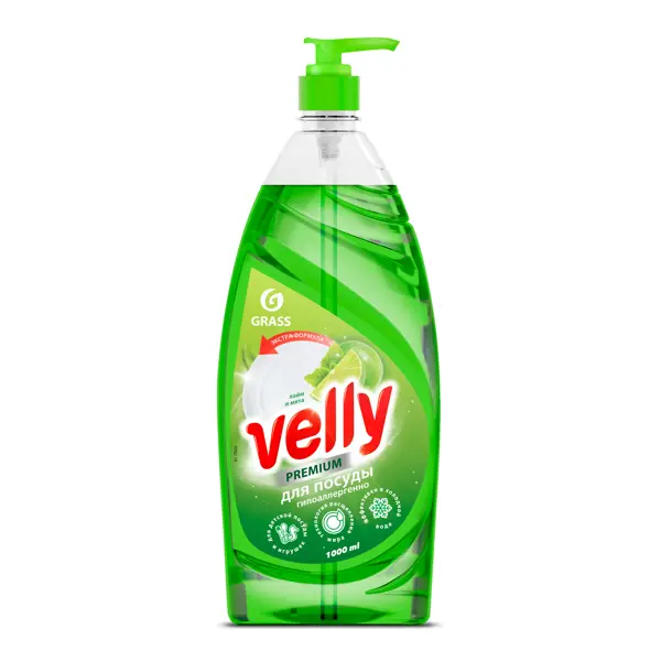 Средство для мытья посуды Grass Velly Premium «Лайм и мята» 1 л