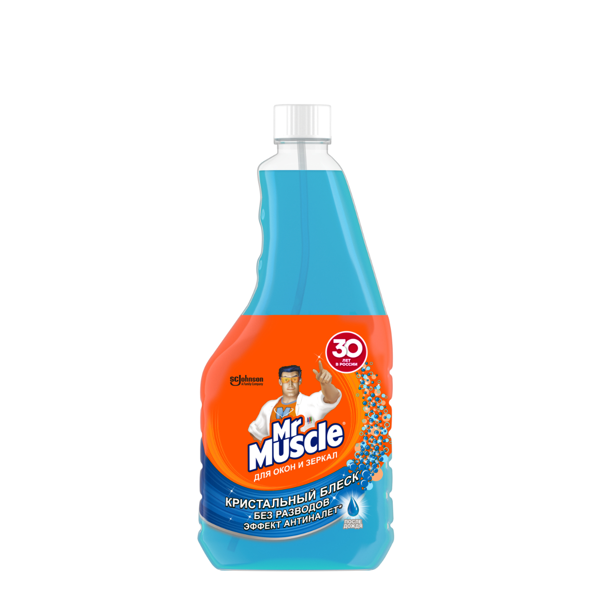 Средство для окон и зеркал Mr Muscle После дождя, сменная бутылка 530 мл