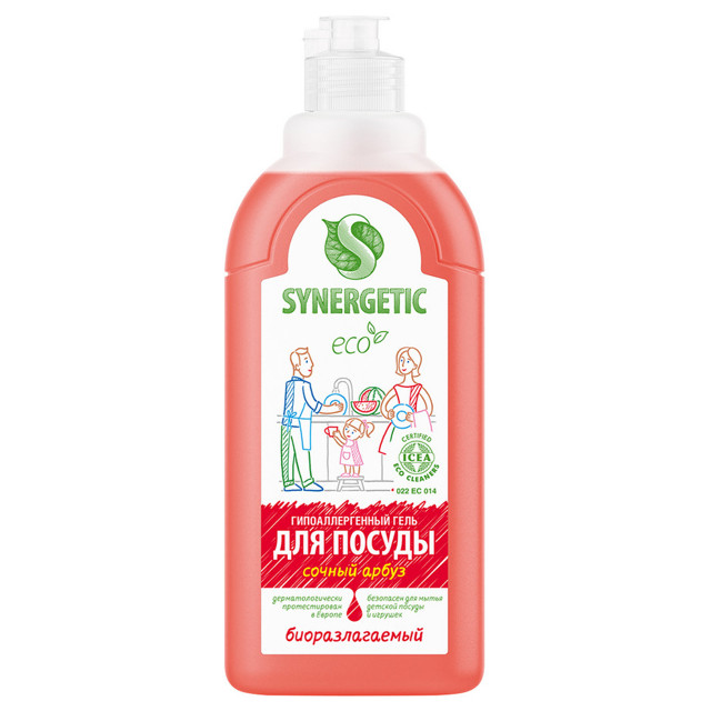 средство для посуды SYNERGETIC Арбуз гель 500мл