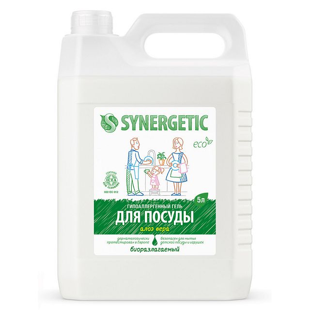 средство для посуды SYNERGETIC Сочный лимон гель 5л