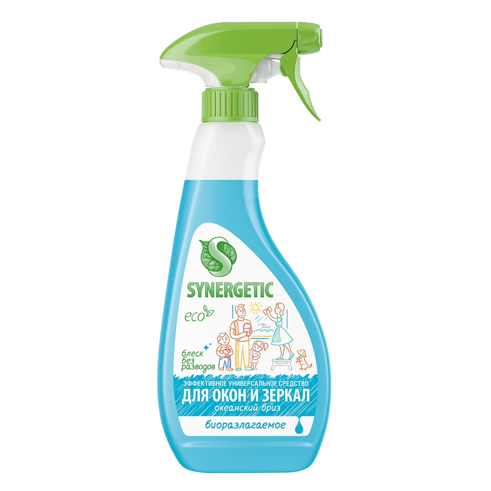 Средство Synergetic для окон и зеркал 500 мл