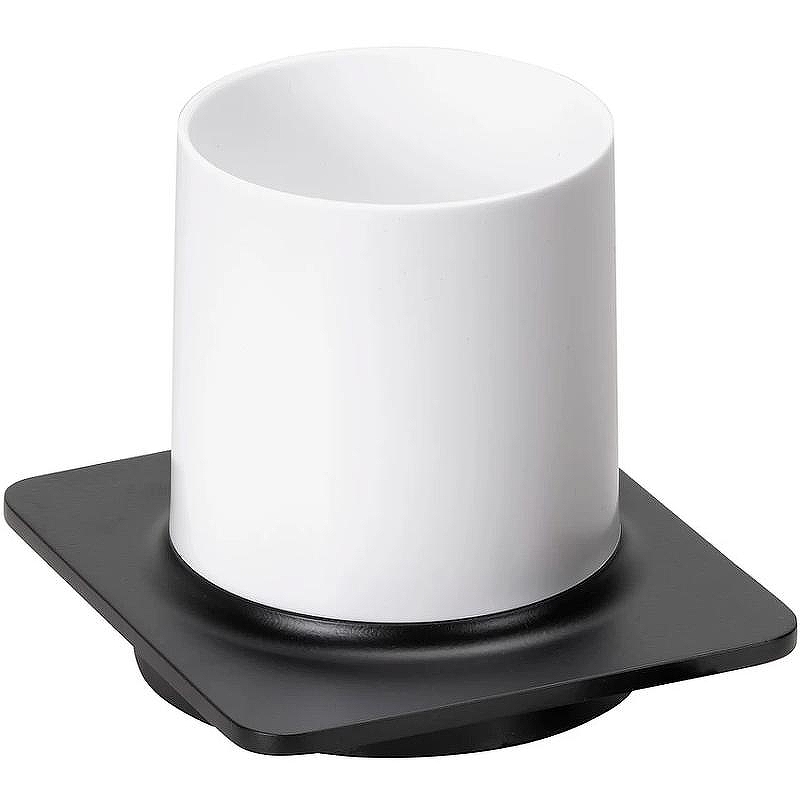 Стакан для зубных щеток Bemeta Organic Black 167111010 Черный матовый Белый
