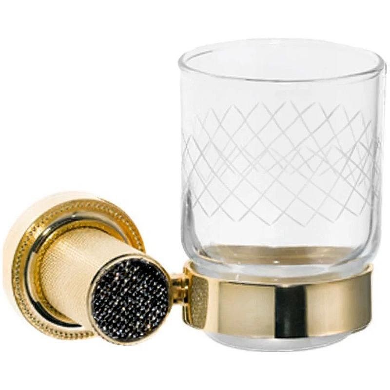 Стакан для зубных щеток Boheme Royal Cristal 10924-G-B Золото