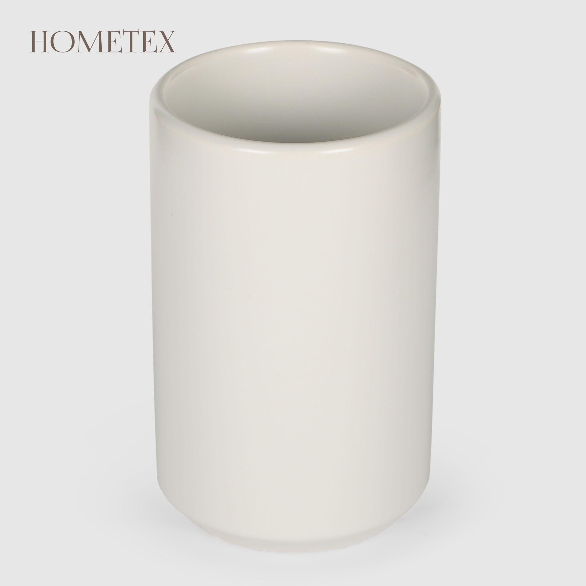 Стакан для зубных щеток Hometex из керамики светло-серый