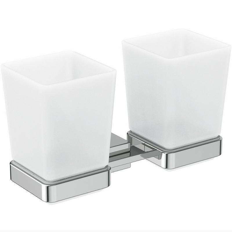 Стакан для зубных щеток Ideal Standard IOM Square E2205AA двойной Хром