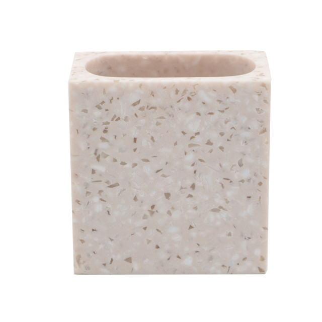 стакан для зубных щеток VITARTA Пинк/Pink sand 10х9,5х5,5 см полирезин бежевый