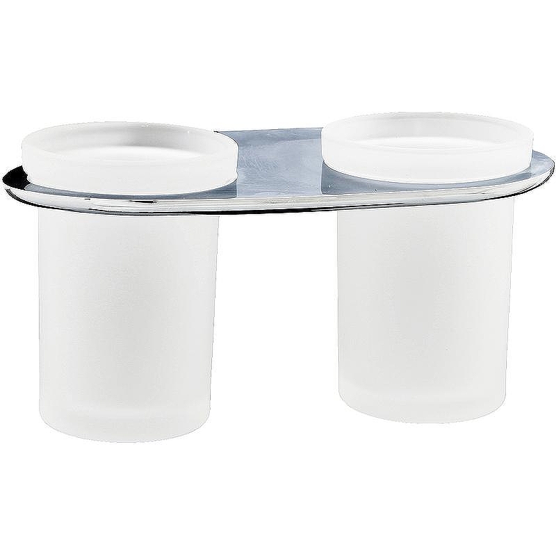 Стакан для зубных щеток WasserKRAFT Kammel K-8328D двойной цвет Хром