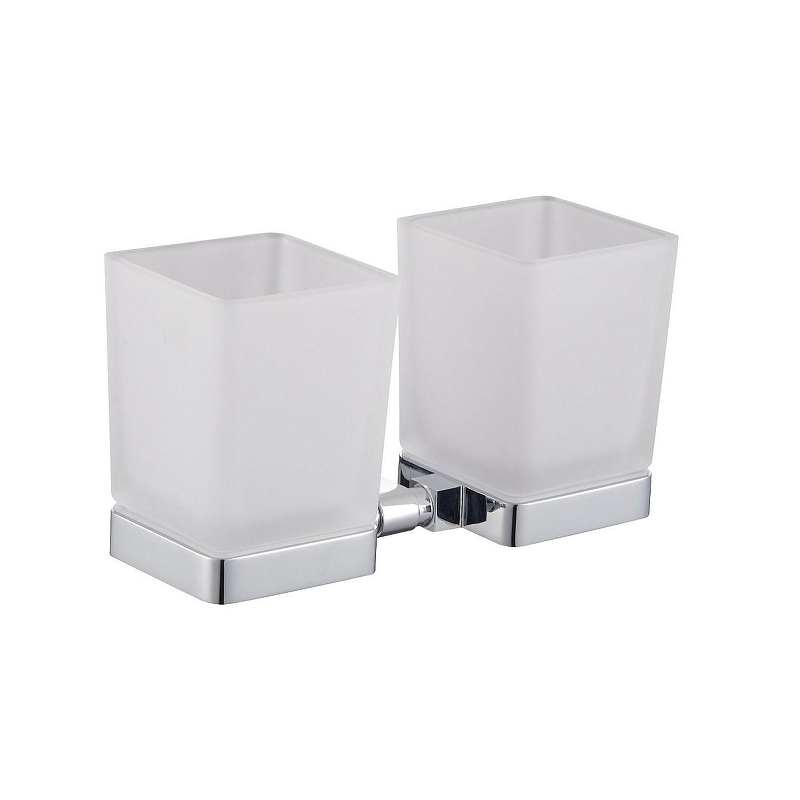 Стакан для зубных щеток Wonzon & Woghand Still WW-6628 двойной цвет Хром