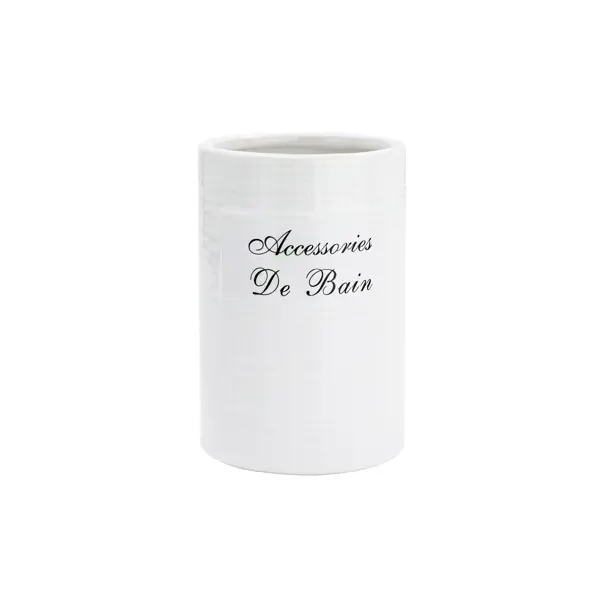 Стакан для зубных щёток Bath Plus Bain Blanc W-CE0986B-TB керамика цвет белый