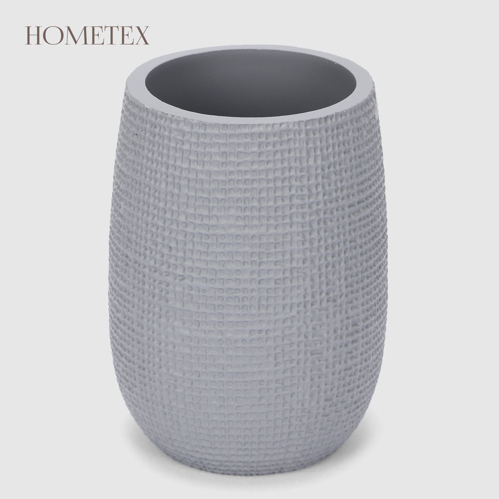 Стакан для зубных щёток Hometex Клетка, тёмно-серый