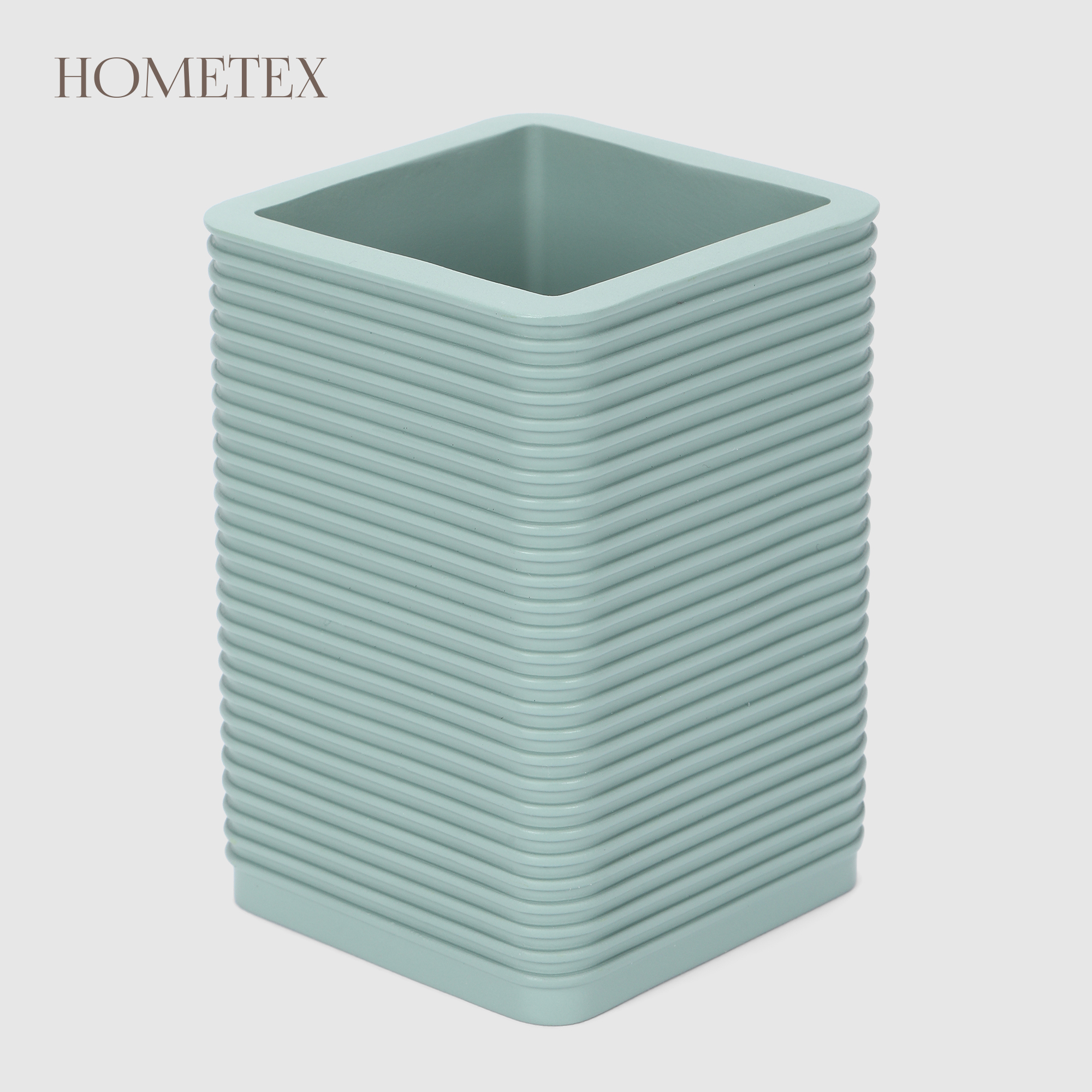 Стакан для зубных щёток Hometex Полосы, мята