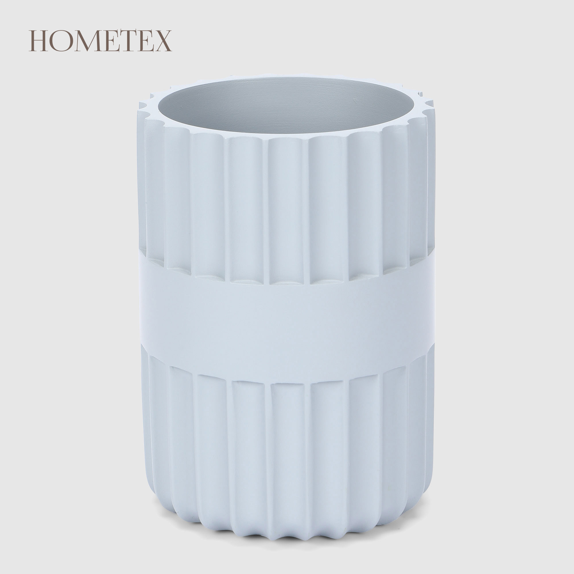 Стакан для зубных щёток Hometex Полосы светло-серый