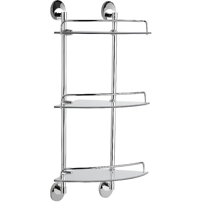Стеклянная полка Haiba HB1607-3 угловая Хром