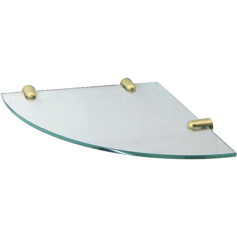 Стеклянная полка WasserKRAFT K-533BRUSHED GOLD угловая цвет Золото матовое